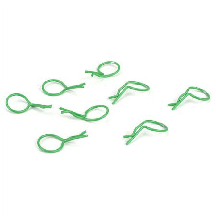 Dynamite Bent Body Clips Green 8 DYN5554 Electric Car/Truck Option Parts