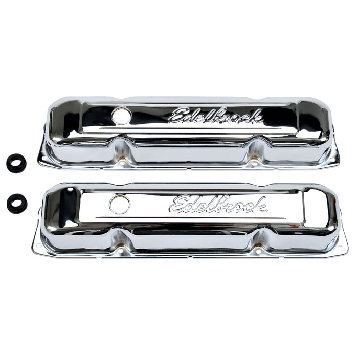 Edelbrock Valve Cover Signature Series Chrysler 1958-1979 361-440 V8 Chrome 4491