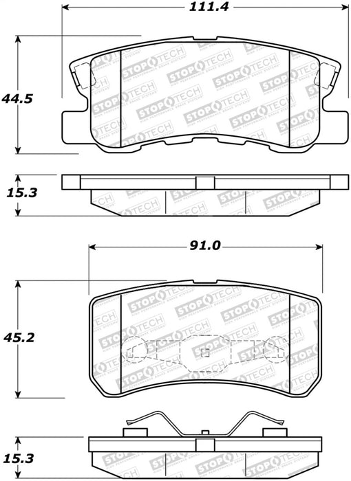 StopTech Street Brake Pads 308.0868