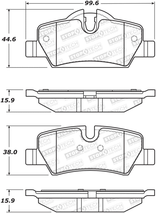 StopTech Street Brake Pads Front 308.18