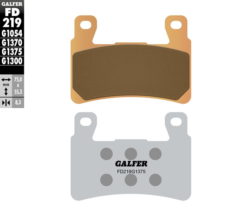 Galfer HH Sintered Ceramic Brake Pads (Front G1375) Compatible with 03-04 Honda CBR600RR