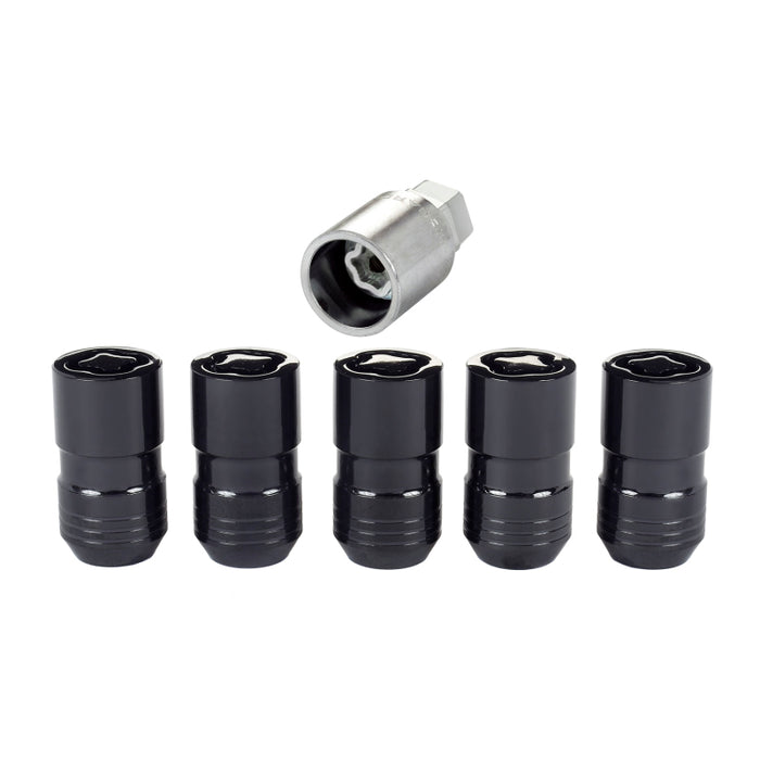 McGard Wheel Lock Nut Set 5pk. (Cone Seat) M14X1.5 / 22mm Hex / 1.639in OAL Black 24516