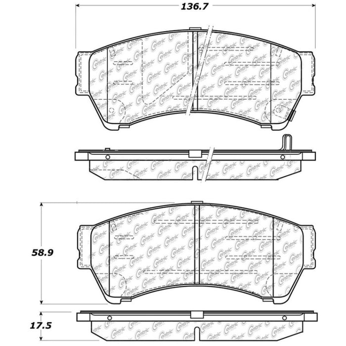 StopTech Street Touring 06-10 Ford Fusion / 07-10 Lincoln MKZ Front Brake Pads 308.1164