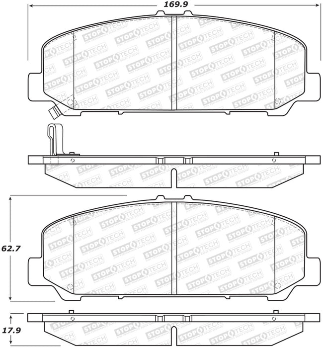 StopTech Street Brake Pads Front 308.1509