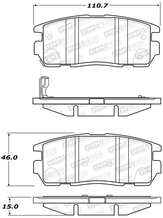 StopTech Street Brake Pads 308.1275