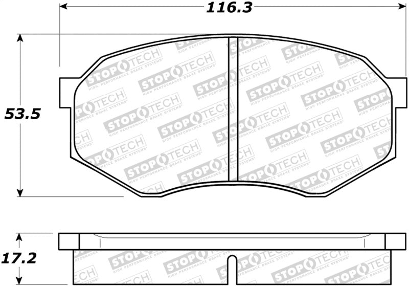 StopTech Street Brake Pads 308.0433