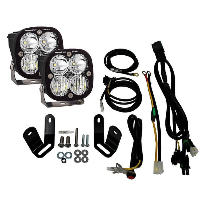 Baja Designs 55-6013 Front Fairing Mounted Squadron Sport 3" 2x20W Square Driving/Combo Beam LED Lights Kit