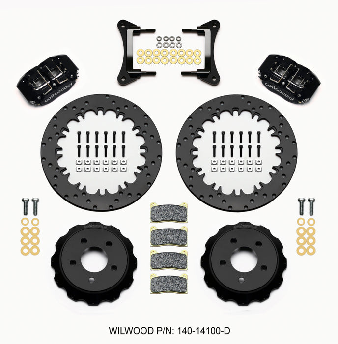 Wilwood Dynapro Radial Front Drag Kit 12.90in Drilled 2015-Up Mustang 140-14100-D