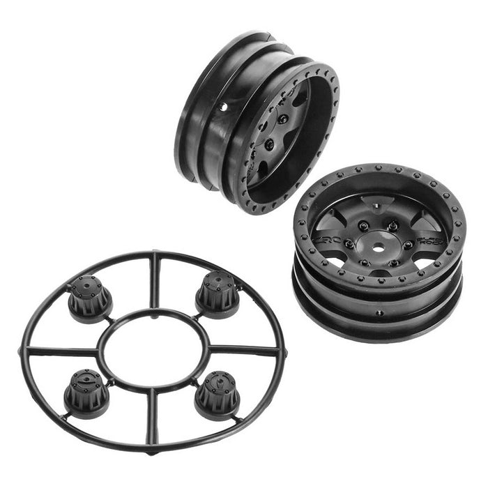 Axial 1/10 1.9 Black Rock CRC Wheels 12mm Hex 2 AXIC1094