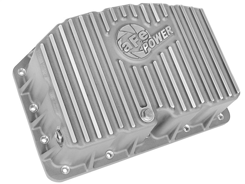 aFe Street Series Engine Oil Pan Raw w/ Machined Fins; 11-17 Ford Powerstroke V8-6.7L (td) 46-70320