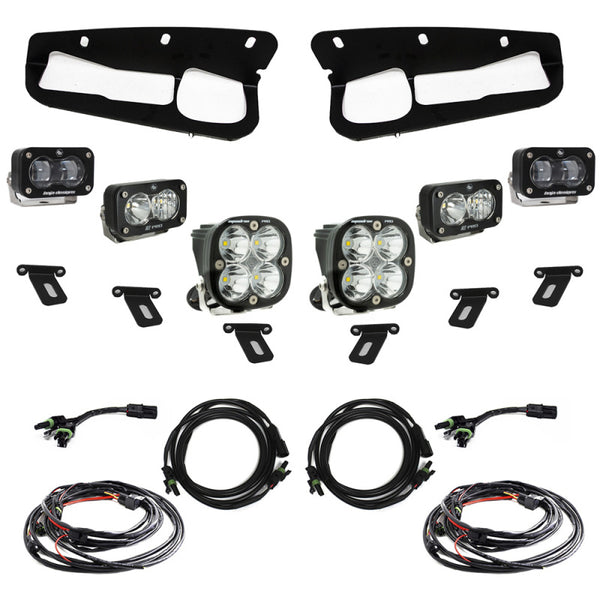 Baja Designs 21-22 Fits Ford Bronco W/Steel Bumper S2 SAE Pro Fog Pocket Light Kit Clear 448175