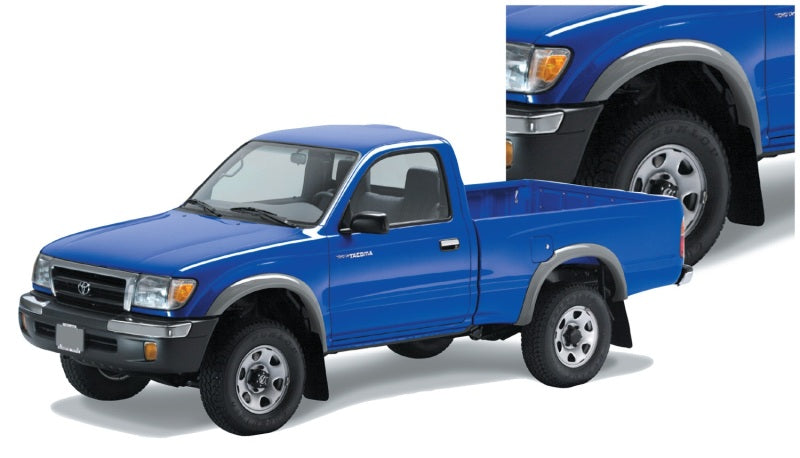 Bushwacker 95-00 Toyota Tacoma Fleetside Extend-A-Fender Style Flares 4pc w/ 4WD Only Black 31911-11