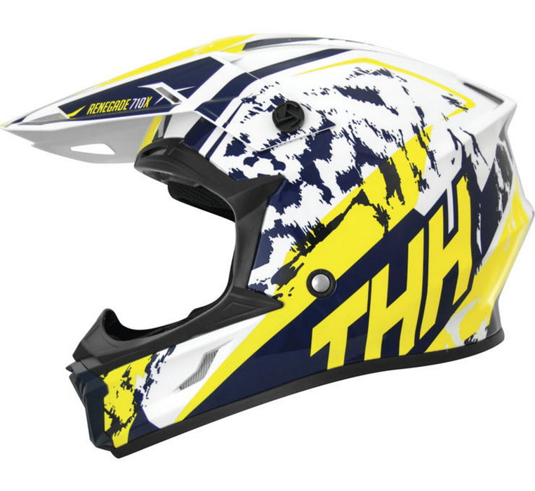 THH Helmets T710XR Renegade Yellow/Blue Youth Large 646558