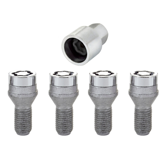 McGard Wheel Lock Bolt Set 4pk. (Cone Seat) M12X1.25 / 17mm Hex / 22.0mm Shank Length Chrome 27216