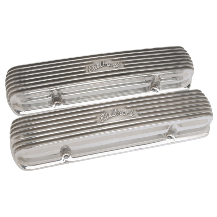 Edelbrock Valve Cover Classic Series Pontiac 1962-1979 301-455 CI V8 Polshed 4130