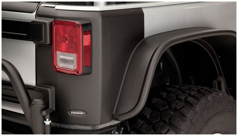 Bushwacker 07-18 compatible with Jeep Wrangler Trail Armor Rear Corners Black 14009