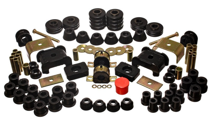 Energy Suspension 73-80 Chev/GMC 4WD w/Aftermarket Front Springs Black Hyper-Flex Master Bushing Set 3.18105G