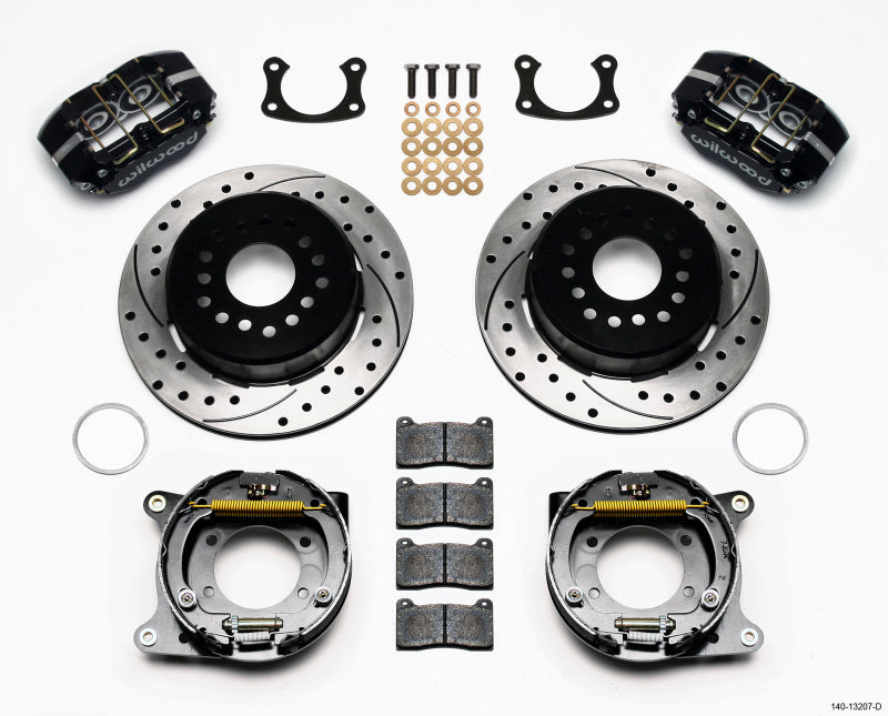 Wilwood Dynapro Dust-Boot P/S Park Brake Kit Drilled New Big Ford 2.50in Offset 140-13207-D