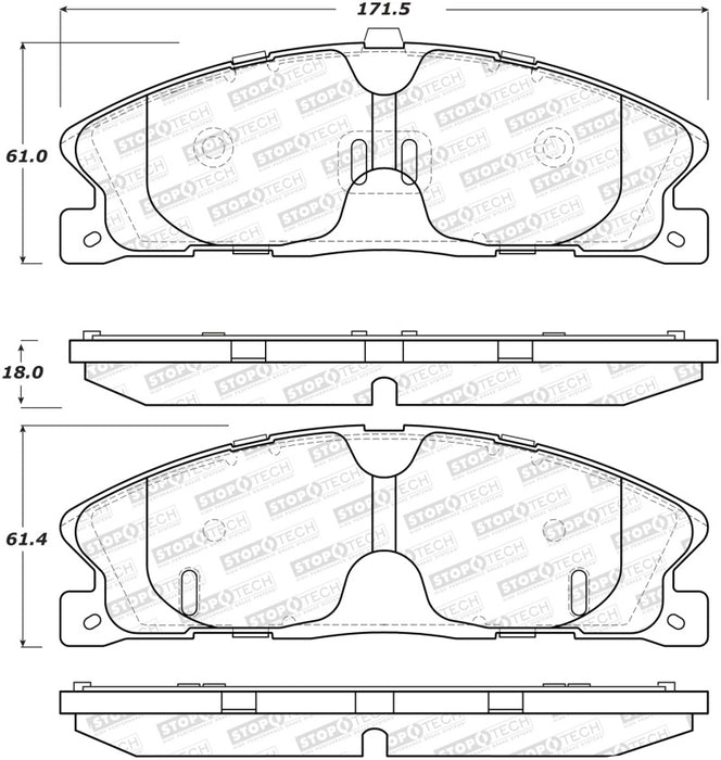 StopTech Street Brake Pads Rear 308.16111