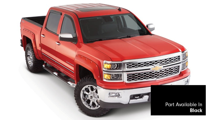 Bushwacker 16-18 Chevy Silverado 1500 Fleetside Pocket Style Flares 4pc 69.3in Bed Black 40959-34