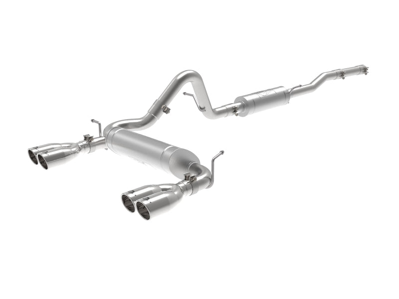 aFe Vulcan Series 2.5in 304SS Cat-Back Exhaust 07-18 compatible with Jeep Wrangler (JK) V6-3.6/3.8L w/ Polished Tips 49-38087-P