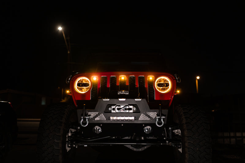 DV8 Offroad 2018+ compatible with Jeep JL Grill Amber Marker Lights GRJL-02