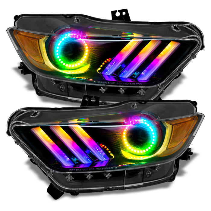 Oracle 15-17 Ford Mustang V6/GT/Shelby Dynamic DRL w/ Halo Kit ColorSHIFT Dynamic SEE WARRANTY 1335-332