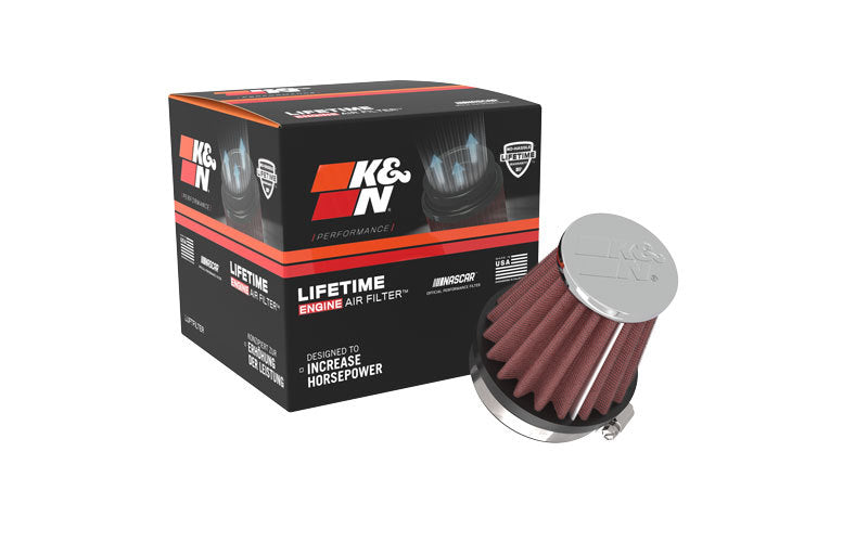 K&N Universal Chrome Filter 2 1/8 inch FLG / 3 inch Bottom / 2 inch Top / 3 inch Height RC-2330