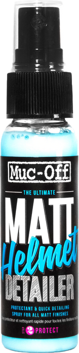 Muc-Off Matt Helmet Detailer, 1 fl oz - Premium Helmet Protection Spray for Motorcycle Helmets - Post-Wash Detailing Spray for Matt and Satin Finishes