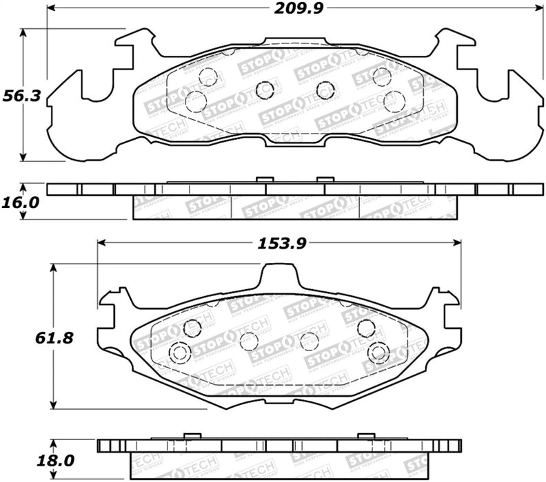 StopTech Street Brake Pads 308.0219