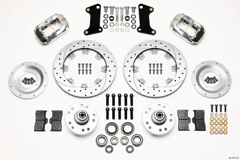Wilwood Forged Dynalite Front Kit 12.19in Drill-Zinc Pol 67-69 Camaro 64-72 Nova Chevelle 140-7675-ZP