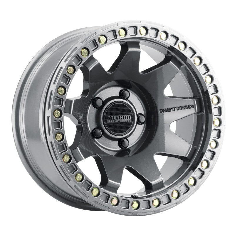 Method MR108 17x9 -44mm Offset 5x5 71.5mm CB Gloss Titanium w/BH-H24125-38 Wheel MR10879050844B