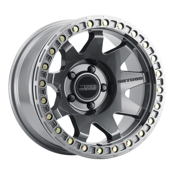 Method MR108 17x9 -44mm Offset 5x5 71.5mm CB Gloss Titanium w/BH-H24125-38 Wheel MR10879050844B