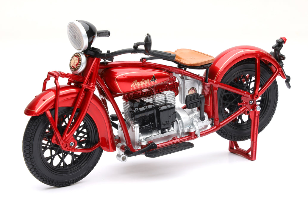 New Ray 1930 Indian 4 Red 1/12 Diecast Motorcycle Model