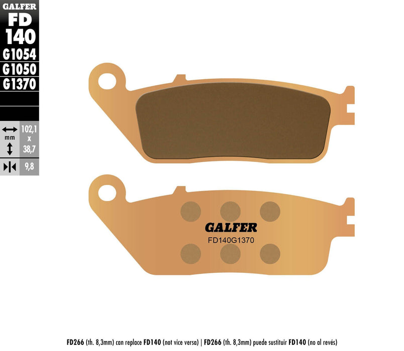 Galfer HH Sintered Brake Pads (Front G1371) Compatible with 13-18 Honda CBR500R