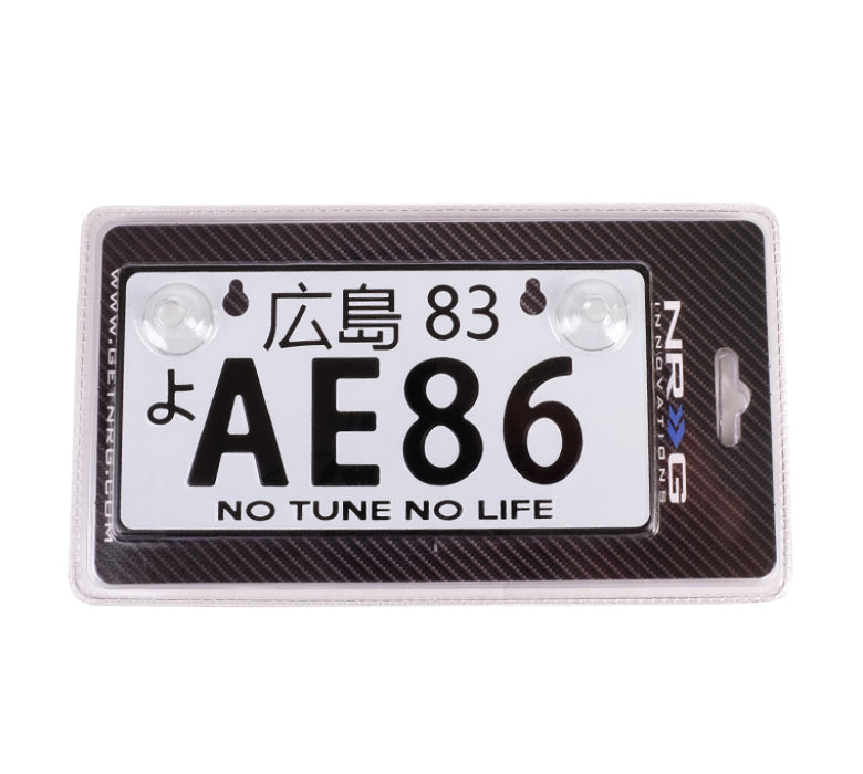 NRG Mini JDM Style Aluminum License Plate (Suction-Cup Fit/Universal) AE86 MP-001-AE86