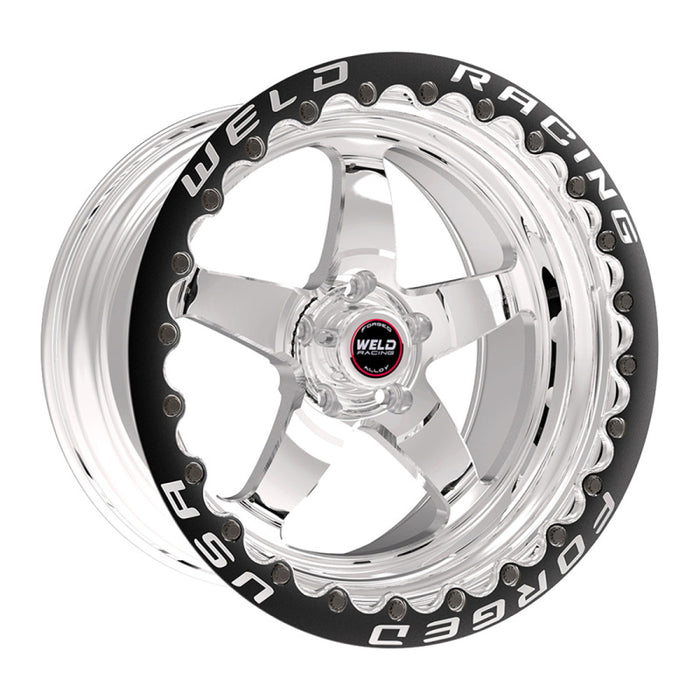 Weld S71 17x10 / 5x115mm BP / 6.7in. BS Polished Wheel (High Pad) Polished Single Beadlock MT 71HP7100W67G