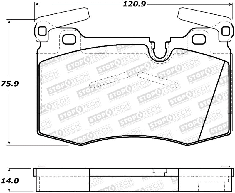 StopTech Street Brake Pads Front 308.1403