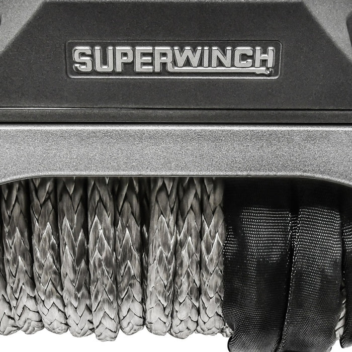 Superwinch 12000 LBS 12V DC 3/8in x 80ft Synthetic Rope SX 12000SR Winch Graphite 1712201