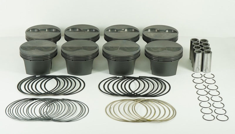 Mahle MS Piston Set SBC 358ci 4.030in Bore 3.5in Stroke 5.7in Rod .927 Pin -8cc 12.0 CR Set of 8 197724930