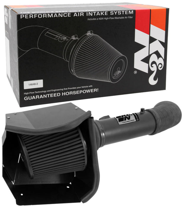 K&N 11-13 Ford F250/F350/F450/F550 Super Duty 6.7L V8 DSL Black Performance Intake Kit 71-2582