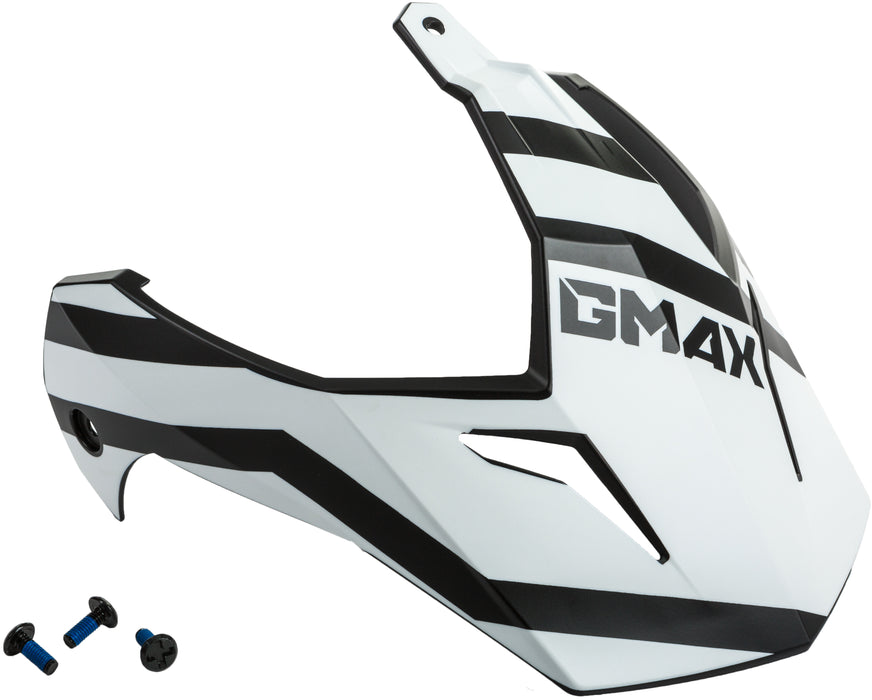 GMAX GM-11S Trapper Visor with Screws Off-Road Motorcycle Helmet Accessories - Matte Black/Red/White/One Size