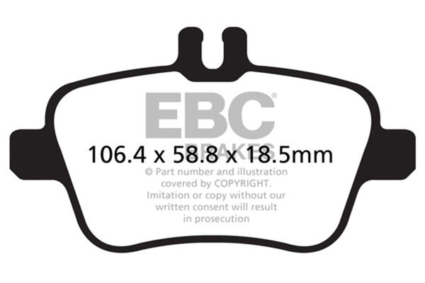 EBC 13+ Fits Mercedes-Benz CLA250 2.0 Turbo Greenstuff Rear Brake Pads DP22157
