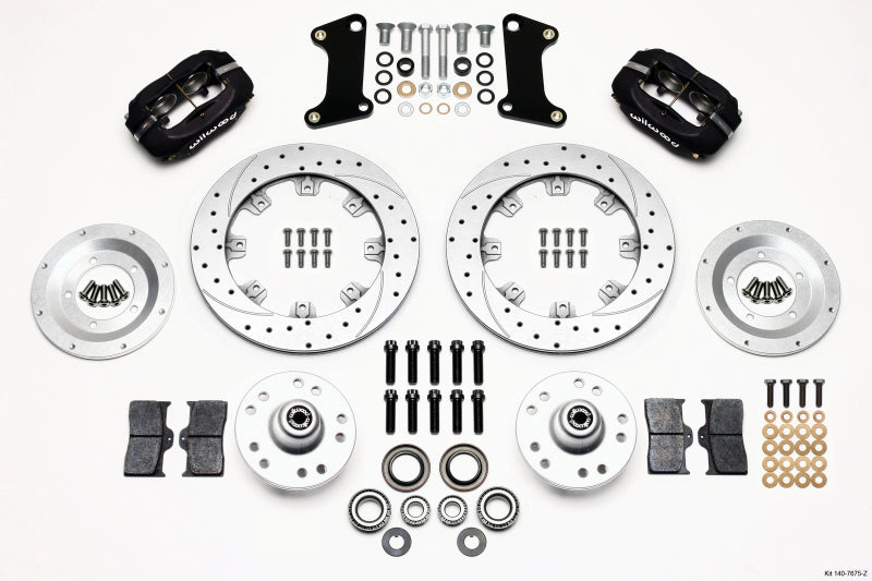 Wilwood Forged Dynalite Front Kit 12.19in Drill-Zinc 67-69 Camaro 64-72 Nova Chevelle 140-7675-Z