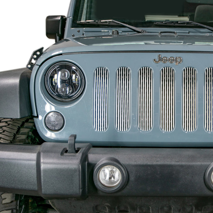 DV8 Offroad 2007-2018 compatible with Jeep JK Polished Grille Inserts D-JP-190008-POLSH