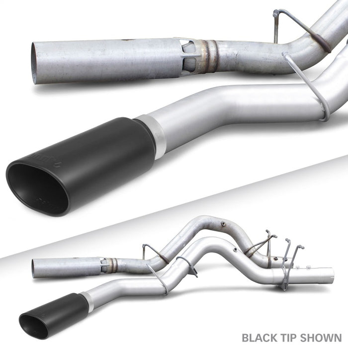 Banks Power 17+ GM Duramax L5P 2500/3500 Monster Exhaust System SS Single Exhaust w/ Black Tip 48947-B