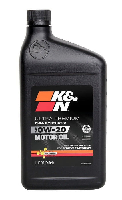 K&N 104097 Motor Oil: 0W-20 Full Synthetic Engine Oil: Ultra Premium Protection, 1 Quart