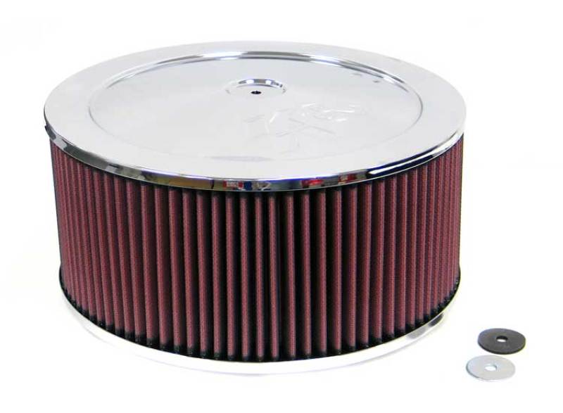 K&N 14in. Red Custom Air Cleaner Assembly 5.125in. Flange x 11in OD x 7.25in. H w/Vent 60-1210