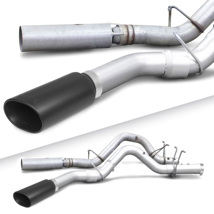 Banks Power 17+ GM Duramax L5P 2500/3500 Monster Exhaust System SS Single Exhaust w/ Black Tip 48947-B