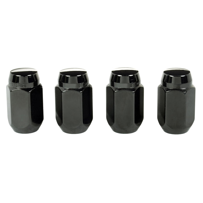 McGard Hex Lug Nut (Cone Seat) M12X1.5 / 13/16 Hex / 1.5in. Length (4-pack) Black 64031